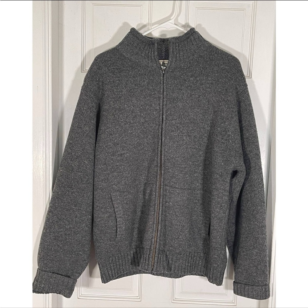 L.L. Bean Wool Zip Up Sweater